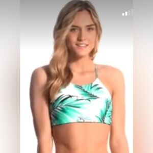 NWT Body Glove high neck Reversible bikini top Tropical Collection